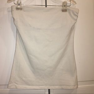 White Express Tube Top with Shelf Bra